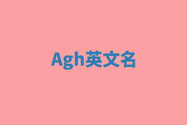 Agh英文名 Agh英文名