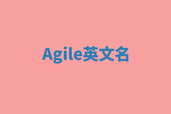 Agile英文名 Agile英文名