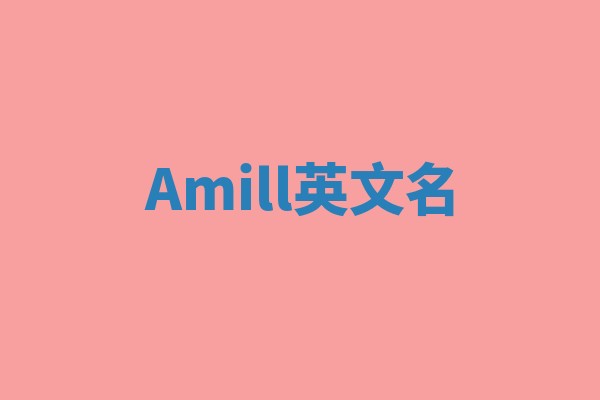 Amill英文名
