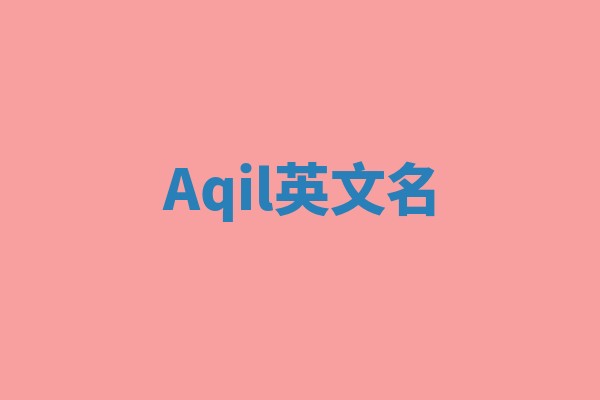 Aqil英文名