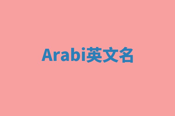 Arabi英文名