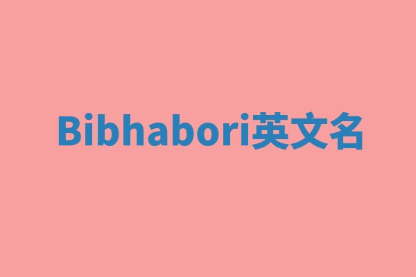 Bibhabori英文名