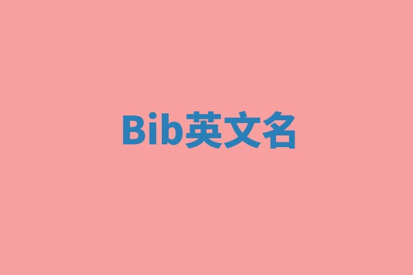 Bib英文名
