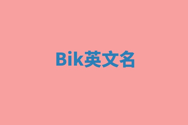 Bik英文名 Bik英文名