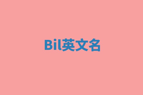 Bil英文名