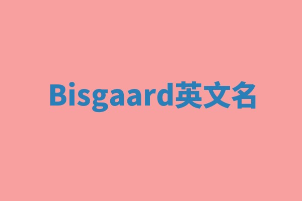 Bisgaard英文名 Bisgaard英文名