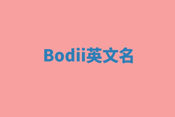 Bodii英文名 Bodii英文名