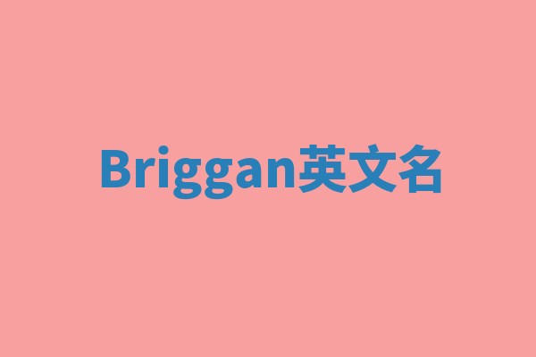 Briggan英文名 Briggan英文名