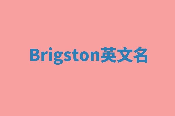 Brigston英文名 Brigston英文名