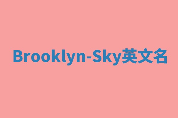 Brooklyn-Sky英文名 Brooklyn-Sky英文名