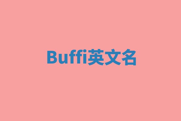 Buffi英文名