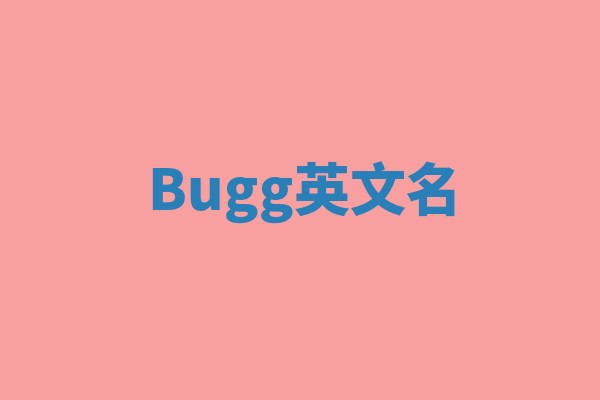 Bugg英文名 Bugg英文名