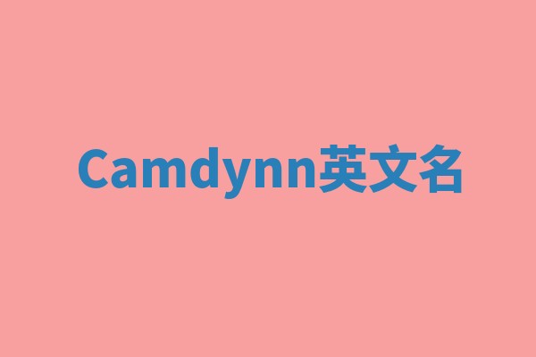 Camdynn英文名