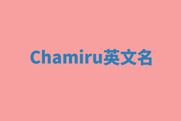 Chamiru英文名