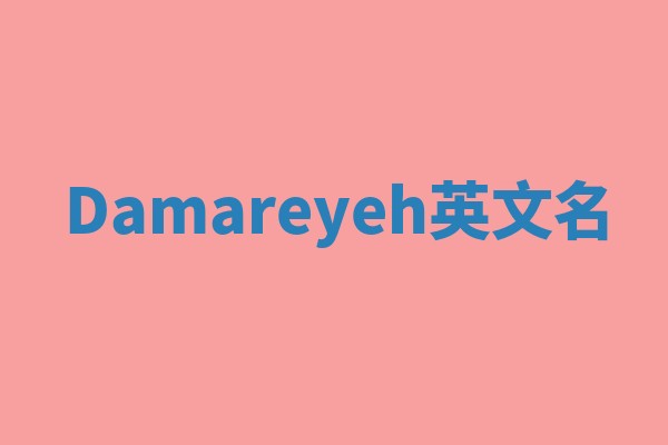 Damareyeh英文名 Damareyeh英文名