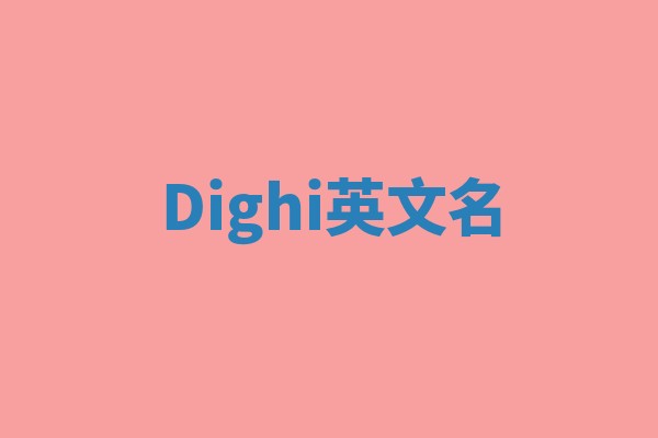 Dighi英文名