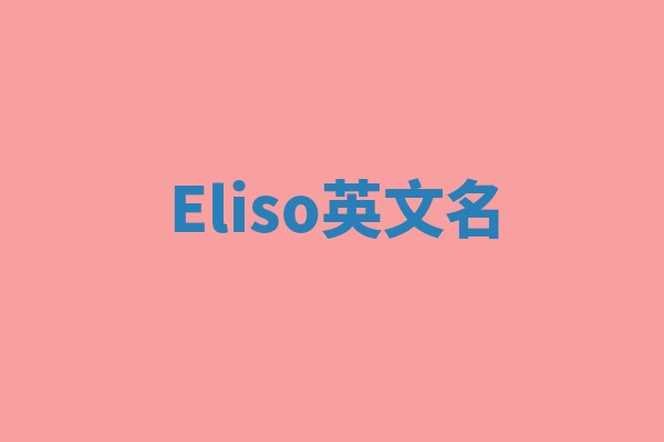 Eliso英文名 Eliso英文名