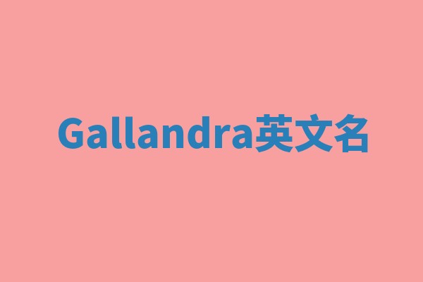 Gallandra英文名
