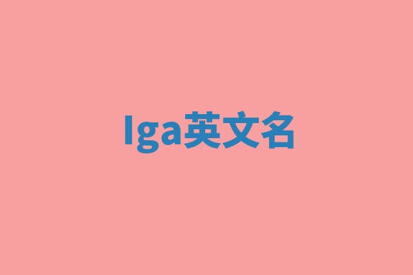 Iga英文名
