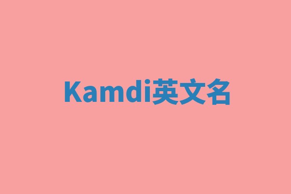Kamdi英文名
