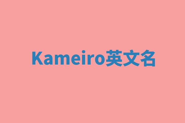Kameiro英文名 Kameiro英文名