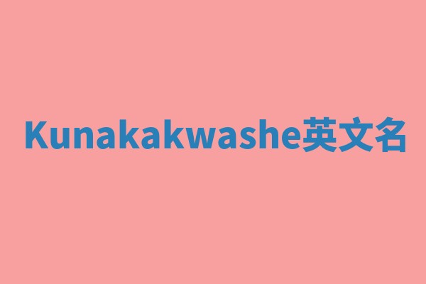Kunakakwashe英文名