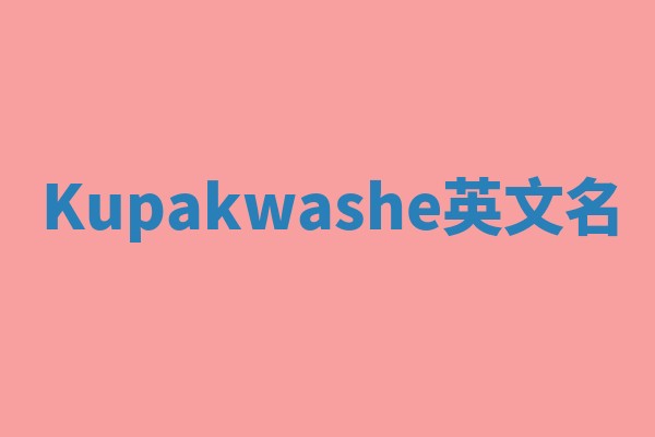 Kupakwashe英文名