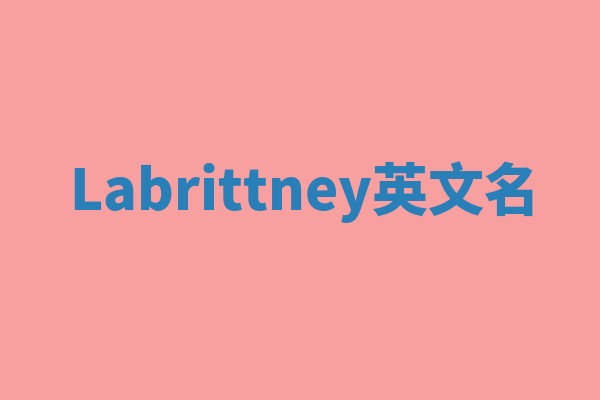 Labrittney英文名 Labrittney英文名