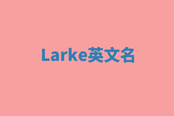 Larke英文名