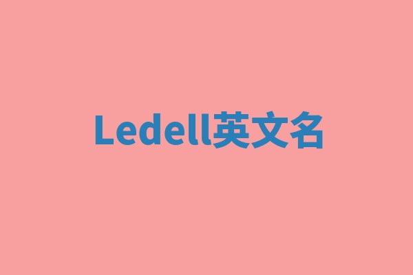 Ledell英文名