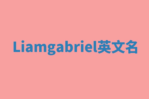 Liamgabriel英文名