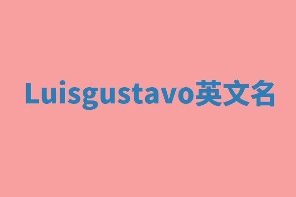 Luisgustavo英文名
