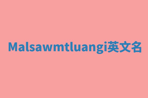 Malsawmtluangi英文名 Malsawmtluangi英文名