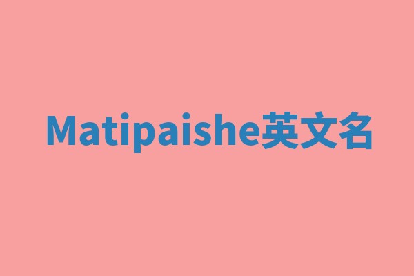 Matipaishe英文名 Matipaishe英文名