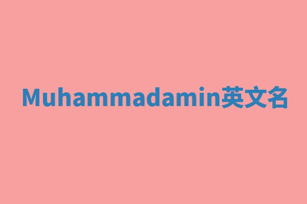 Muhammadamin英文名