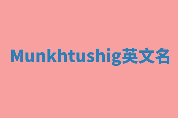 Munkhtushig英文名 Munkhtushig英文名