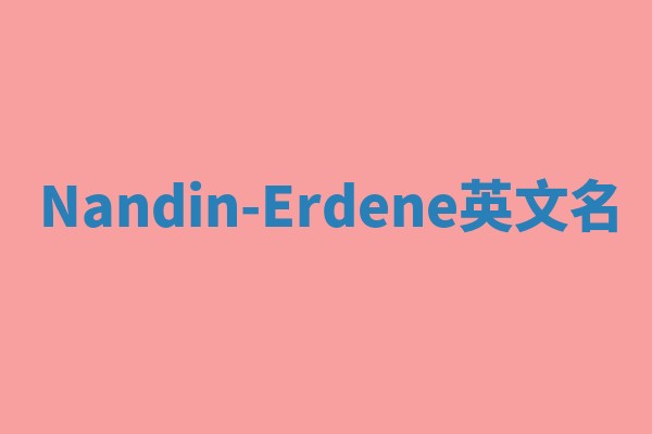 Nandin-Erdene英文名