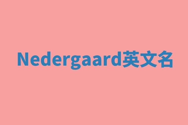 Nedergaard英文名