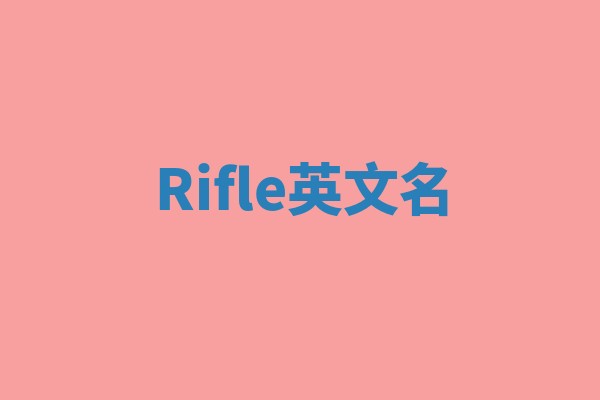 Rifle英文名
