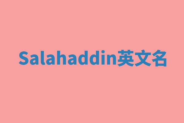 Salahaddin英文名