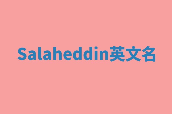 Salaheddin英文名