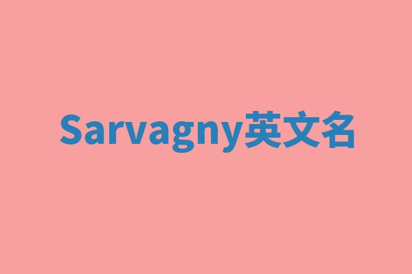 Sarvagny英文名