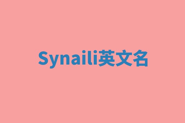 Synaili英文名