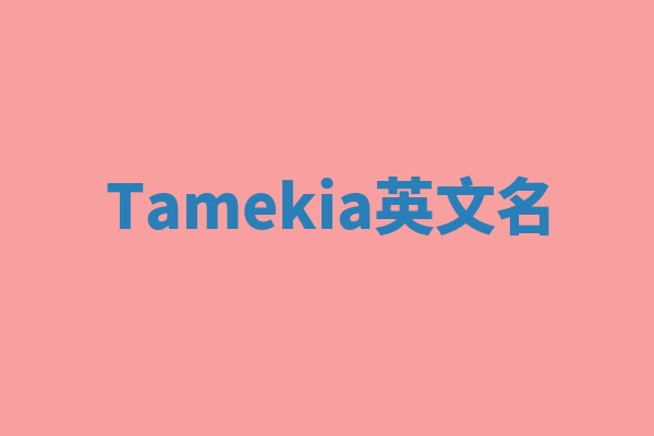 Tamekia英文名