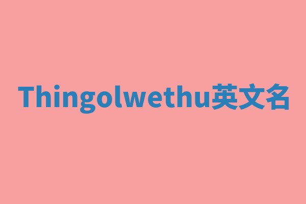 Thingolwethu英文名
