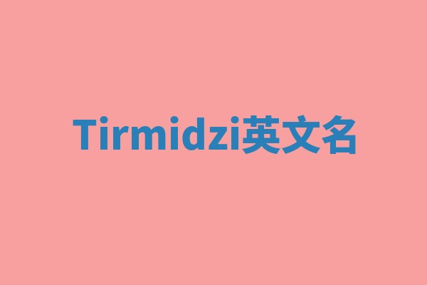 Tirmidzi英文名