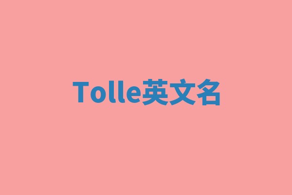 Tolle英文名 Tolle英文名