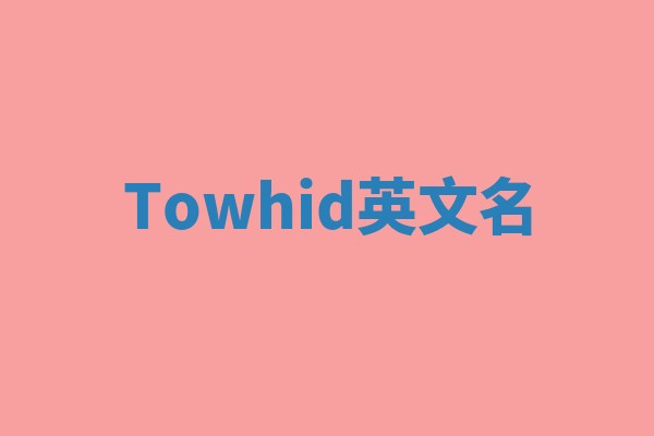 Towhid英文名
