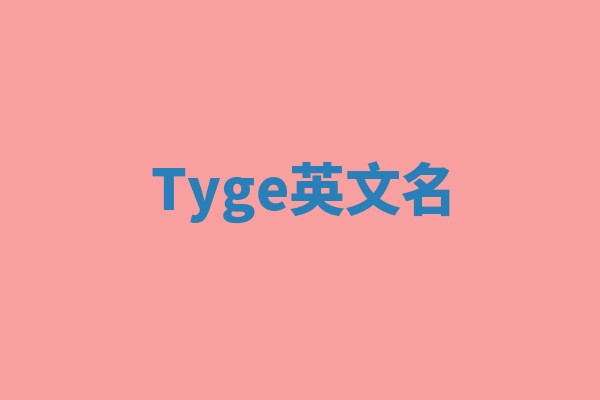 Tyge英文名 Tyge英文名