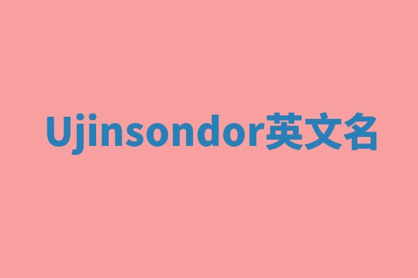 Ujinsondor英文名